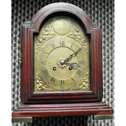 78 - Rare Thomas Moore Ipswich arch topped brass faced oak bodied striking mantle clock Thomas Moore, one... 