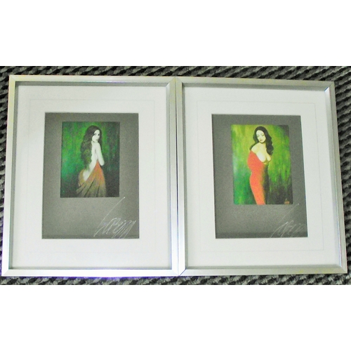 93 - 2 x Taras lobada Mariana prints signed lower right and on on mount (famous Ukrainian artist He gradu... 