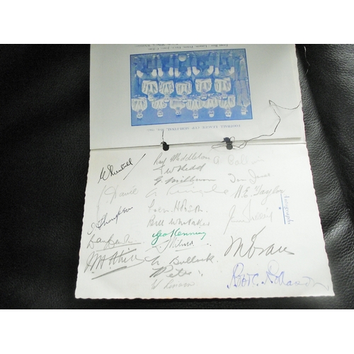 10 - 24th may 1945 chesterfield football club complimentary dinner invite signed by chairman harrold shen... 