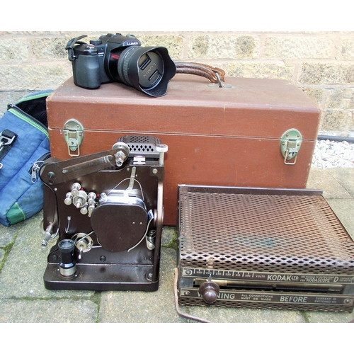 65 - 1930/40 Kodak kodascope in original box + Panasonic Lumix DMC -FX50 digital camera with lens & carry... 