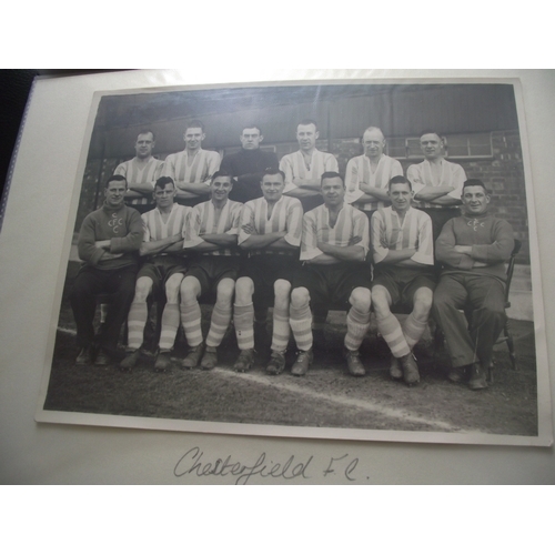 8 - Extensive album of photgraphs , cuttings Football association letters for George Milburn leeds unite... 