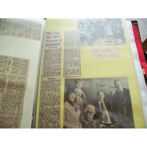 8 - Extensive album of photgraphs , cuttings Football association letters for George Milburn leeds unite... 