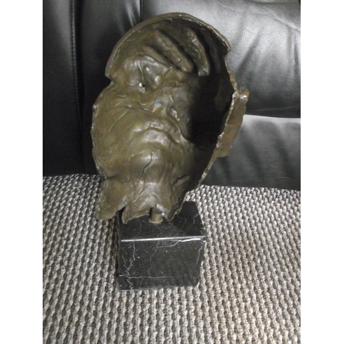 5 - Large heavy bronze sculpture in salvador dahli style tribute 18x6