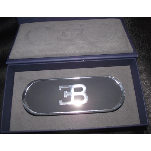 67 - Rare presentation boxed Bugatti polished metal USB stick given to clients on purchase of car.