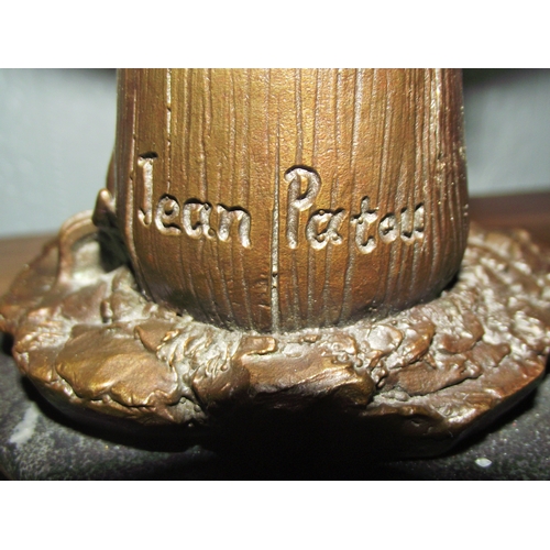 25 - Signed Jean Patou on hardstone marble base 14