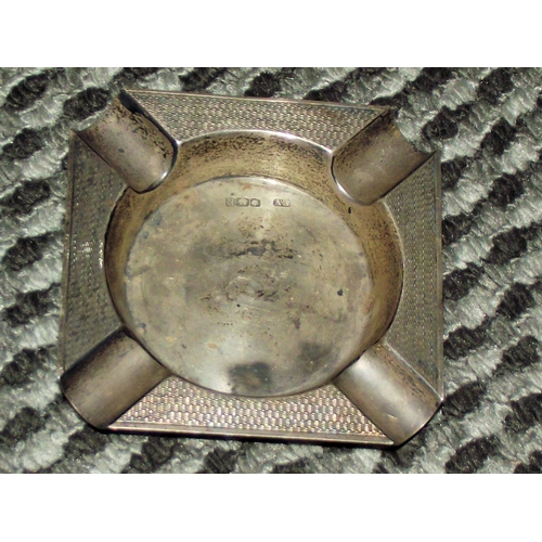 51 - Solid silver ashtray emile viner 1955 76.7g approx