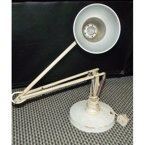 9 - 1960s heavy cast circular steel base The original Angle poise lamp ( working )