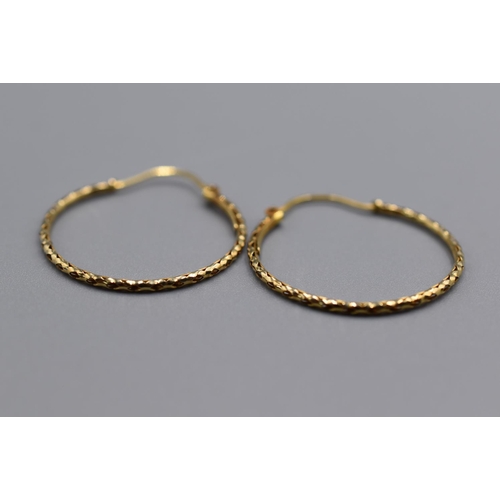 6 - Hallmarked Gold 9K Hoop Earrings (1.4g)