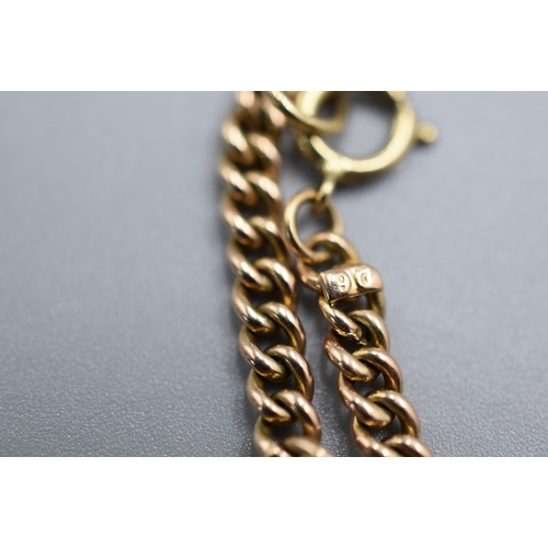 18 - Gold 9ct Twin chained Bracelet (Weight 12.9 grams)