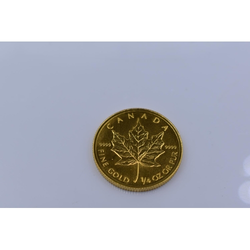 47 - Canadian Maple Leaf 24ct Gold Coin (2001) Weight 7.8 grams