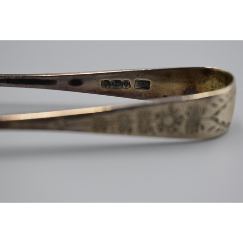 113 - Hallmarked Sheffield Silver Sugar Tongs (1953) (18.6)