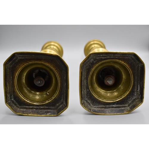 126 - Two Brass Candle Holders