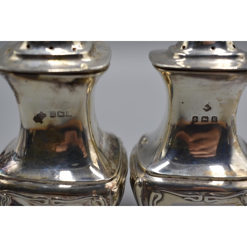 135 - Pair Of Hallmarked Birmingham Silver Salts (1909)