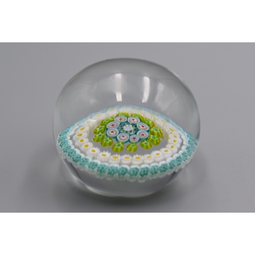 32 - Baccarat of France Millefiori Paperweight Marked to Rear