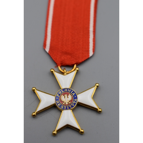 14 - Order of Polonia Restituta 1944 Medal with Ribbon