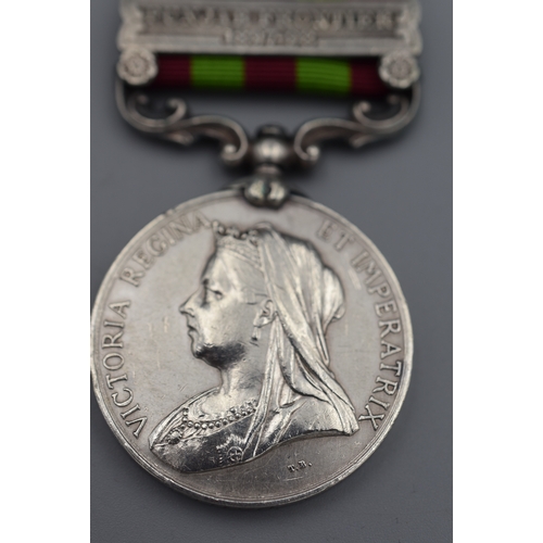 8 - An India medal (1895-1902) with Punjab Frontier 1897-98 clasp, naming in flowing script