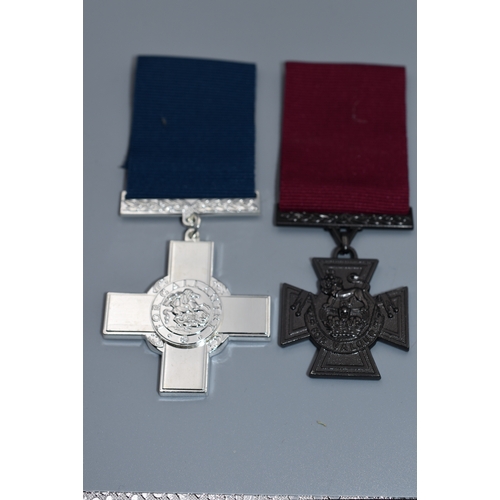 59 - Two Replica Medal's with Ribbon's (George Cross and Victoria Cross)