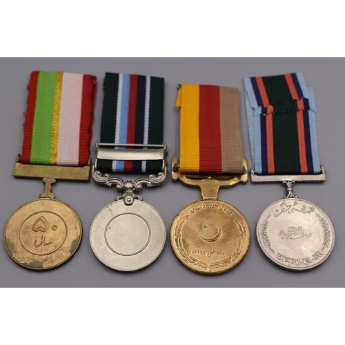 69 - Four Pakistan Medal's consisting of Nuclear Test, Armed Forces, General Service with Kashmir 1948 Ba... 