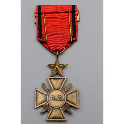 73 - Military Cross (Bravery Cross) of Zaire with Foreign Legion Palm and Operation Shaba clasp