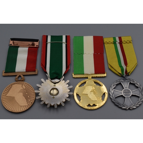 77 - Selection of 4 Gulf War Medal's including Italian, Kuwait Liberation, Saudi Arabian Liberation of Ku... 