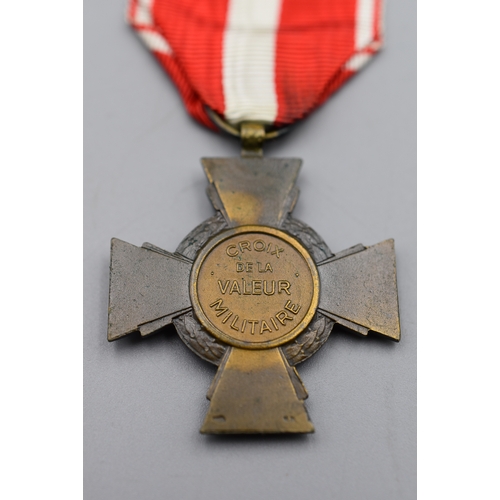 96 - French Republic Cross of Military Valour (Croix de la Valeur Militaire) Medal