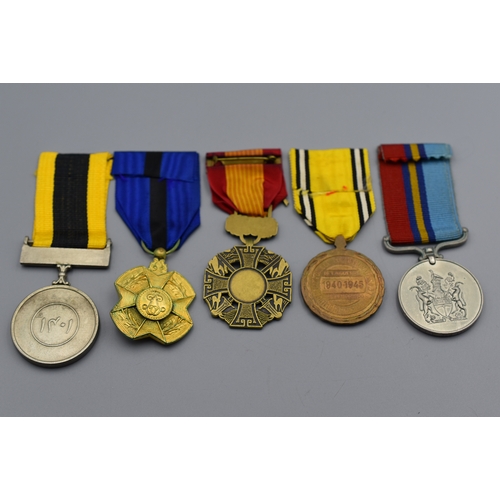 98 - Selection of Five Medal's including Hitra 1979, Order of Leopold II, and More