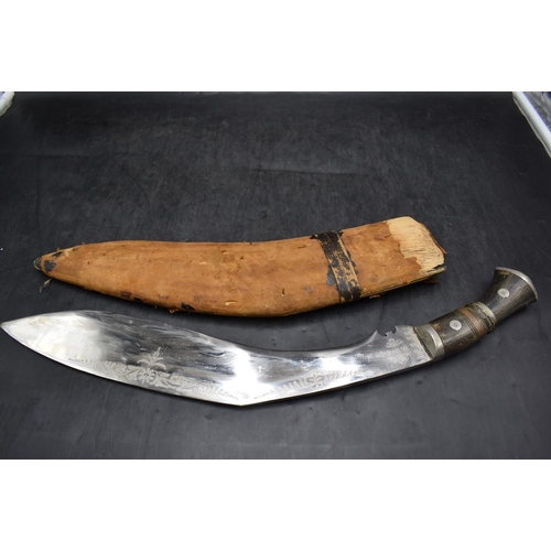 112 - Large Gurkha Kukri Knife with scabbard