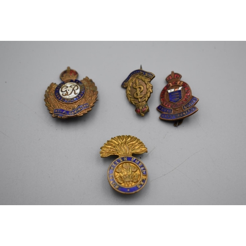 119 - Four British army sweetheart Brooches