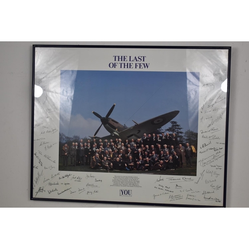 127 - Large Framed and Glazed poster of the Battle of Britain fighter Pilots