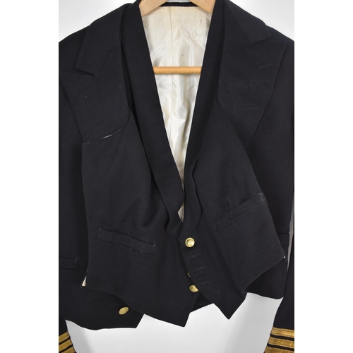 129 - Vintage Royal Navy Commanders mess jacket and matching waistcoat