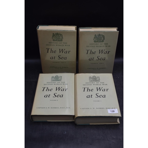 138 - All Four Volumes of History of The Second World War The War at Sea by Captain S.W. Roskill Published... 