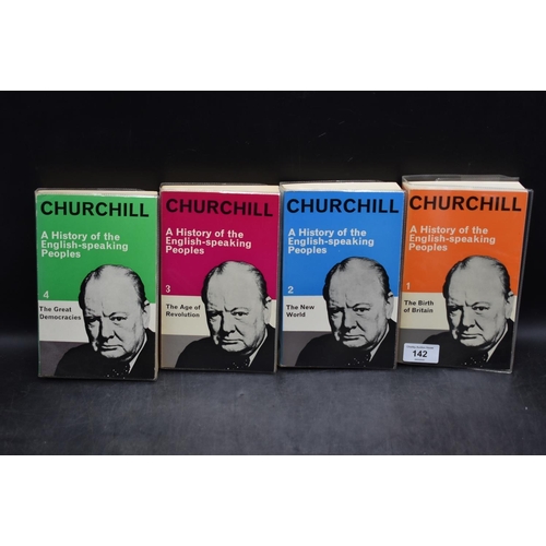 142 - Four Hard Backed Volumes of Churchill, History of the English Speaking Peoples published by Cassell