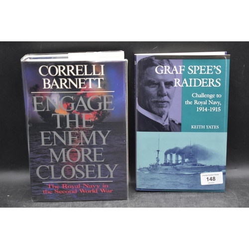 148 - Two Royal Navy Books from Both The First and Second World Wars ( Graf Spee's Challenge to the Roayl ... 