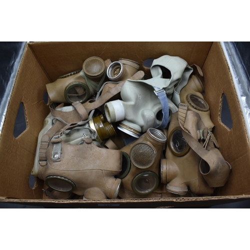 158 - Large Selection of Eastern European Rubberised Gas Masks