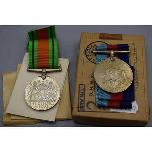 163 - Selection of WWII Medal's including Defence, Service, The Pacific and 1939 to 1945 Complete with Box... 