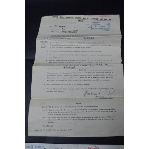 23 - Certificates and papers all relating to Royal Marine Deal, FF Willis from Fleetwood Lancashire