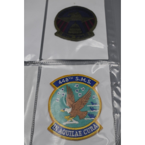 65 - Six Different US Airforce embroidered squadron patch badges