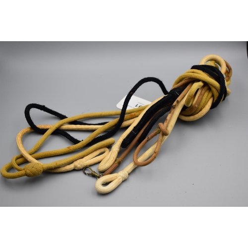 91 - Four Different military uniform lanyards