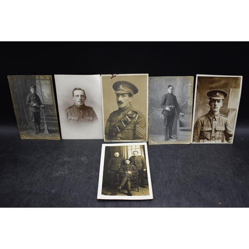 93 - Six Real Photograph Postcards all Showing British WWI soldiers