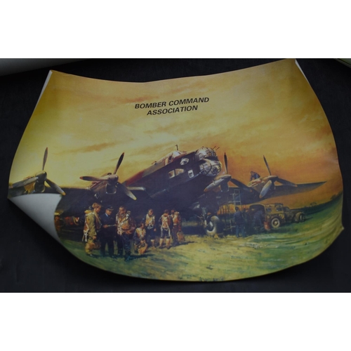 97 - Eight different colour prints to include Lancaster Bomber, spitfire, Churchill, Concorde, Halifax an... 