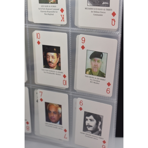 73 - Set of 54 Most-wanted Iraqi playing cards complete with Presentation File