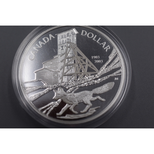 39 - Canadian Silver 999 Proof Dollar with Case and Certificate