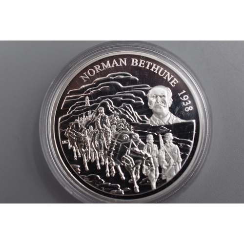 60 - Elizabeth II 1998 5 Dollar Dr.Norman Bethune Silver 999 Coin