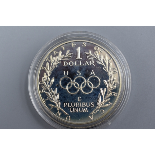 62 - USA 1988 Seoul Olympics Silver 900 Coin