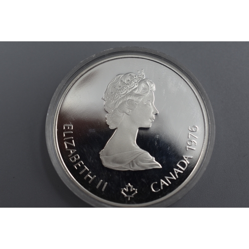 67 - Elizabeth II, 5 Dollars, 1976, Royal Canadian Mint Silver 925 Olympic Flame Coin