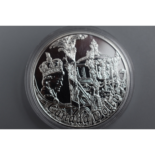 73 - Canadian 50th Anniversary of the Coronation of Queen Elizabeth II Silver 925 Dollar Coin