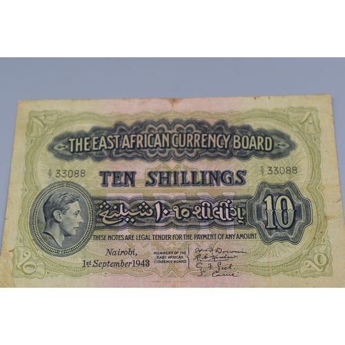 77 - The East African Currency Board 10 Shillings 1943