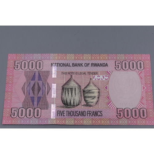 81 - National Bank of Rwanda 5000 Franc Bank Note