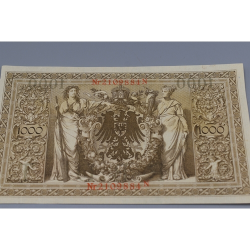 85 - Germany 1910 1000 Mark German Large Banknote Reichsbanknote,