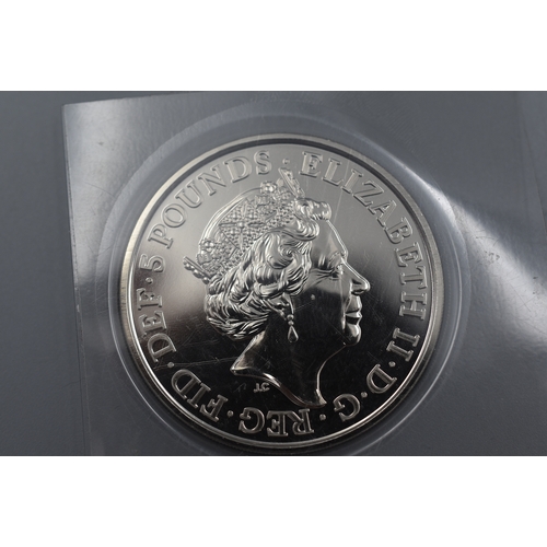 92 - Silver proof £5 crown commemorating the 1000th anniversary since the Coronation of King Canute.